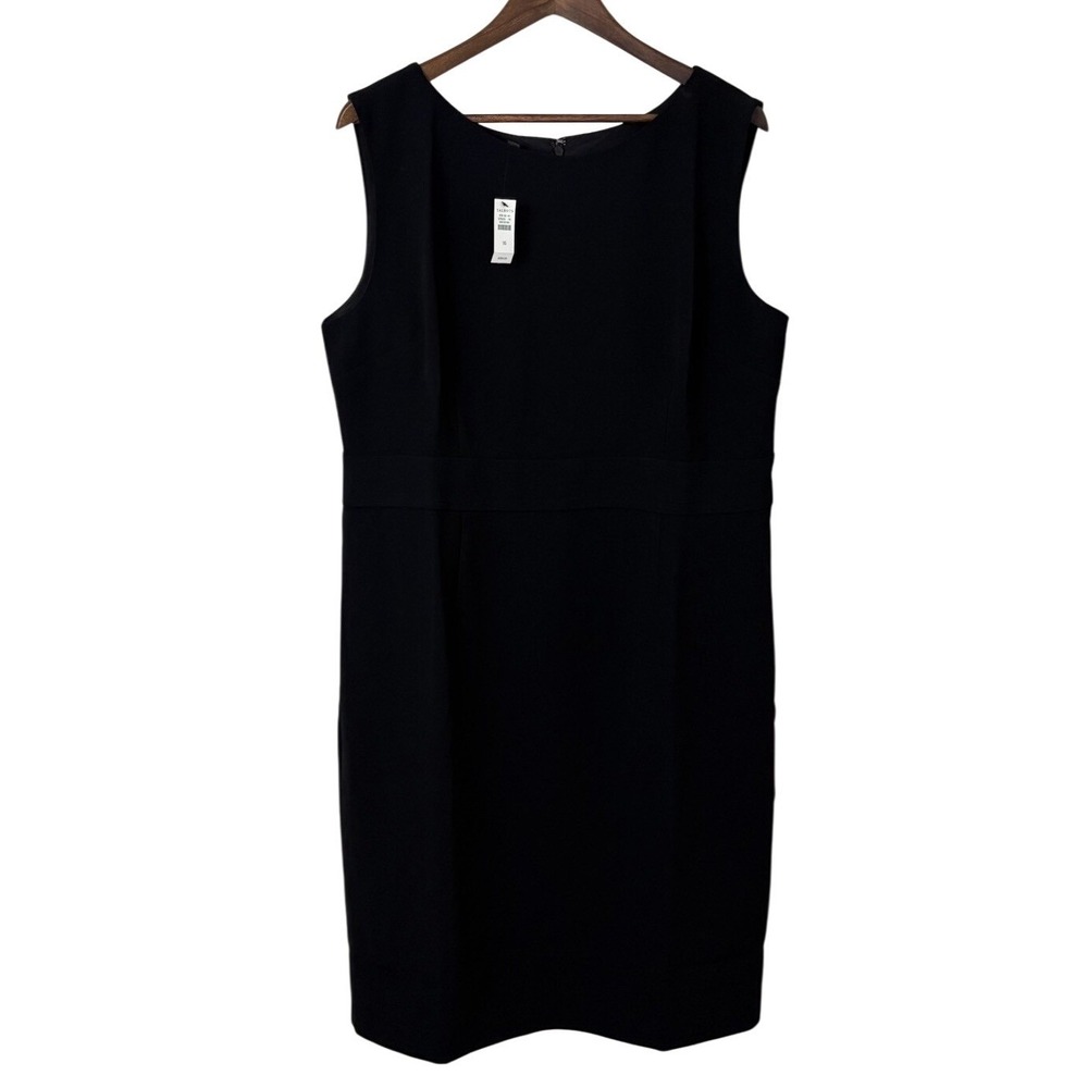 NWT $189 Talbots Women's Dress Size 16 Black Sleeveless Sheath‎ Career Cocktail